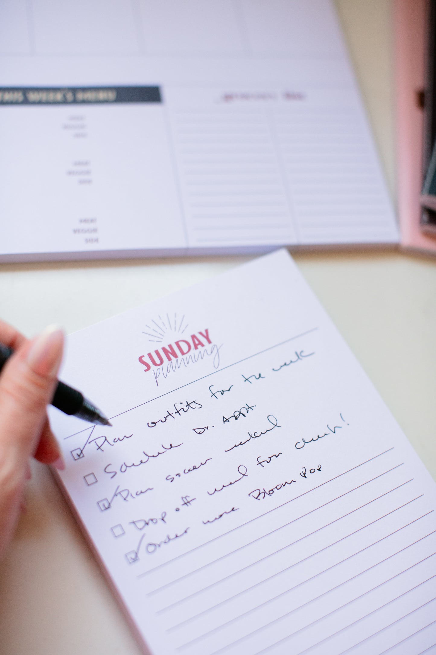 Sunday Planning Notepad