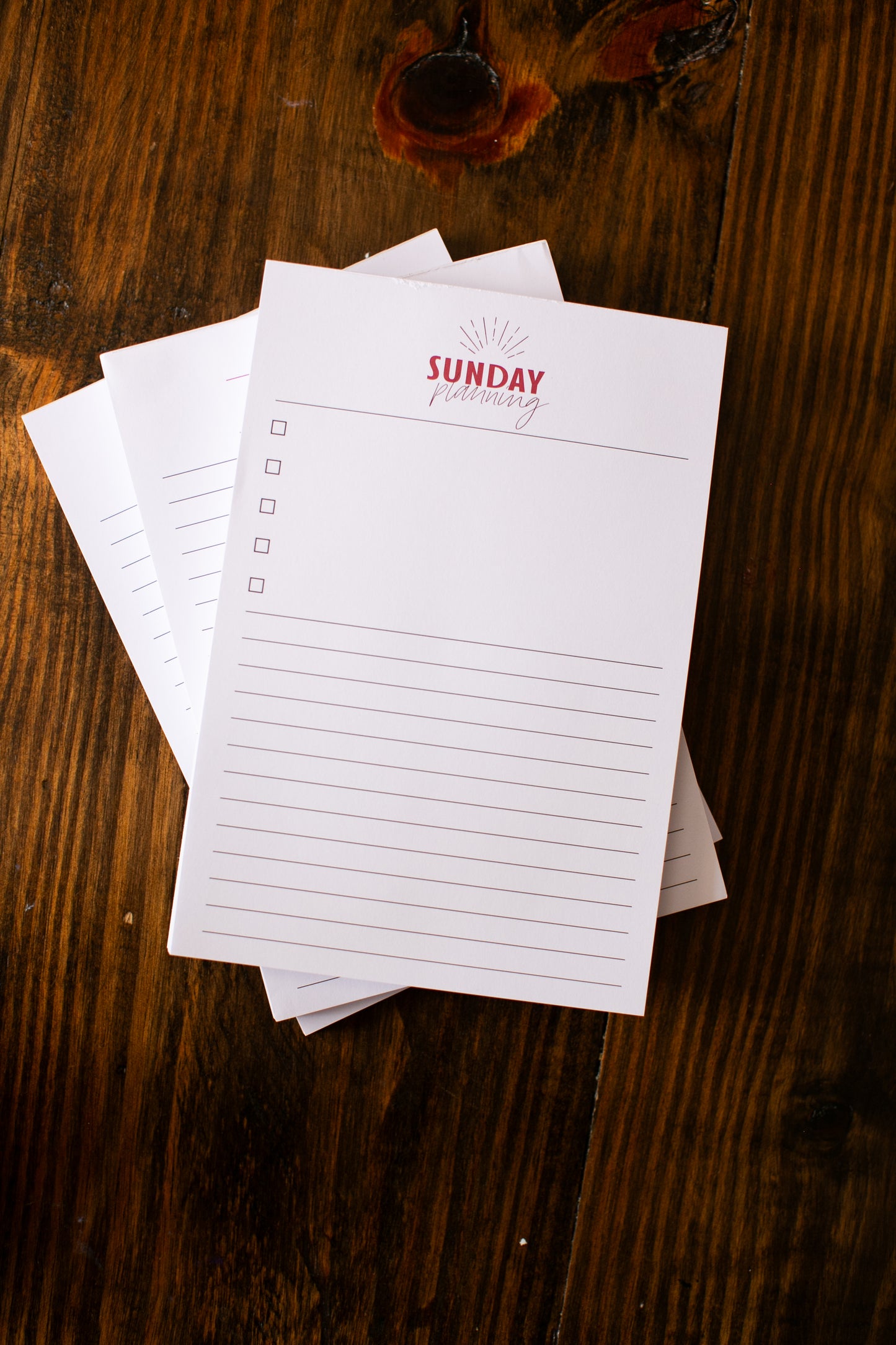 Sunday Planning Notepad